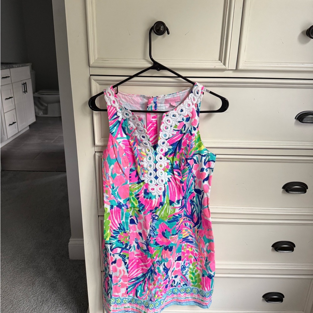 Lilly Pulitzer Pink and Blue Floral Dress